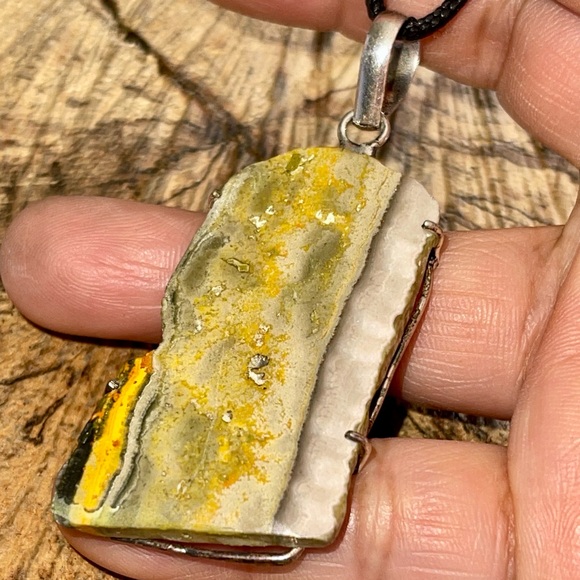 Rough Bumblebee Jasper Pendant 2 1/2” - Picture 4 of 10